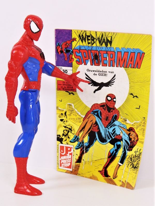 Vintage Spiderman comics  + Grote Spiderman actiefiguur
